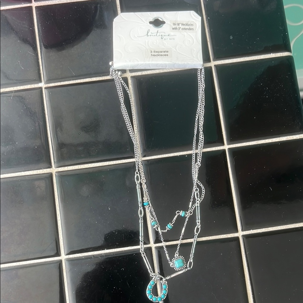 Charming Silver and Turquoise Necklace by